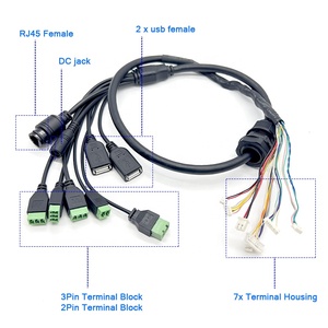 基本的なドアエントリーアクセスセキュリティ機器制御システムCCTV IPカメライーサネットRJ45DC5521 3.81USBワイヤーケーブルアセンブリ - Product Image 2