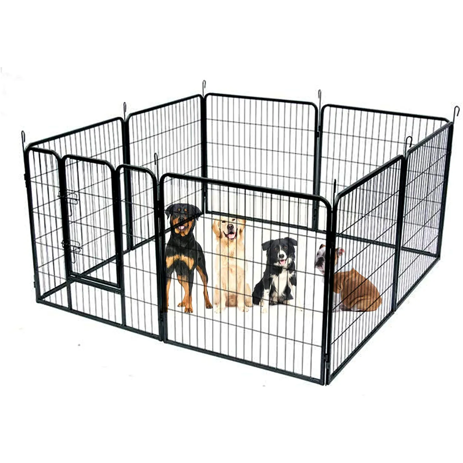 Custom waterproof roof shade chain link metal 6 x 4 x 4'' chicken pet cage outdoor large dog kennel run