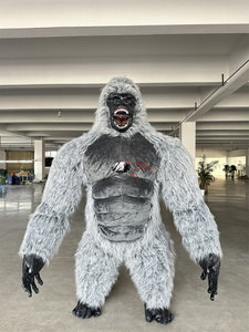 חם למכירה 2m 2.6 מ '3m צבע מותאם אישית מתנפחים המלך kong masot תחפושת גורילה
