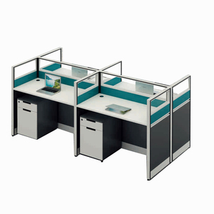 Diseño de interiores Mesa de ordenador Desmontable 4 personas PC Mesa de oficina partición cubículos de oficina estación de trabajo precios