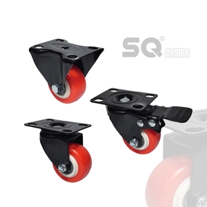 Großhandel Caster Hersteller 40mm/50mm 1,5 Zoll/2 Zoll Light Duty PVC/PU Caster mit abschließbarem Rattan Stuhl mit Rollen - Product Image 2