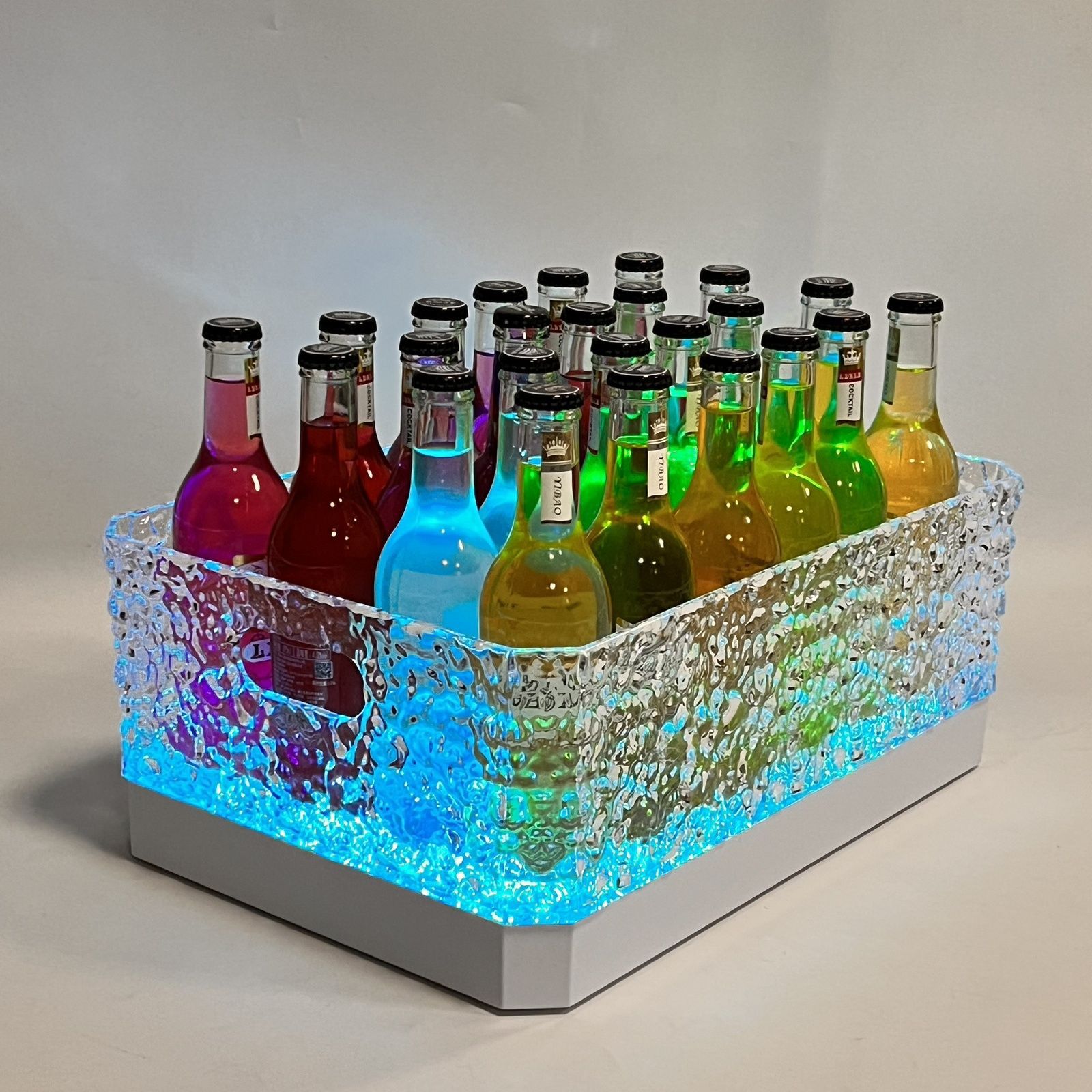 12 Bottles - Octagon Ice Texture (Yellow Light)