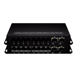 1 2 4 8 porta RJ11 telefono con 2 100M RJ45 a fibra ottica ricetrasmettitore PCM voce sopra convertitore fibra ottica - Product Image 1