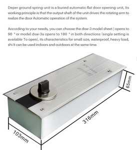 Hiện Đại 150 Mét Điều Khiển Từ Xa Đu Điện Sàn Tự Động Cửa Mở Cho Khách Sạn & Biệt Thự Nhập Tự Động Cửa Nhà Khai Thác - Product Image 6