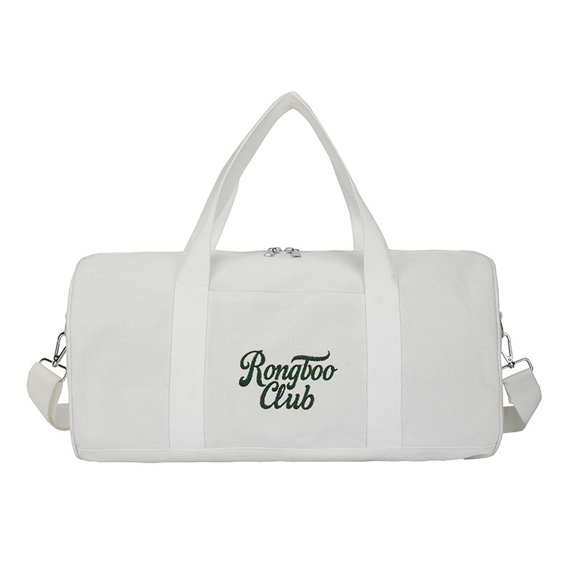 White Canvas Duffel bag