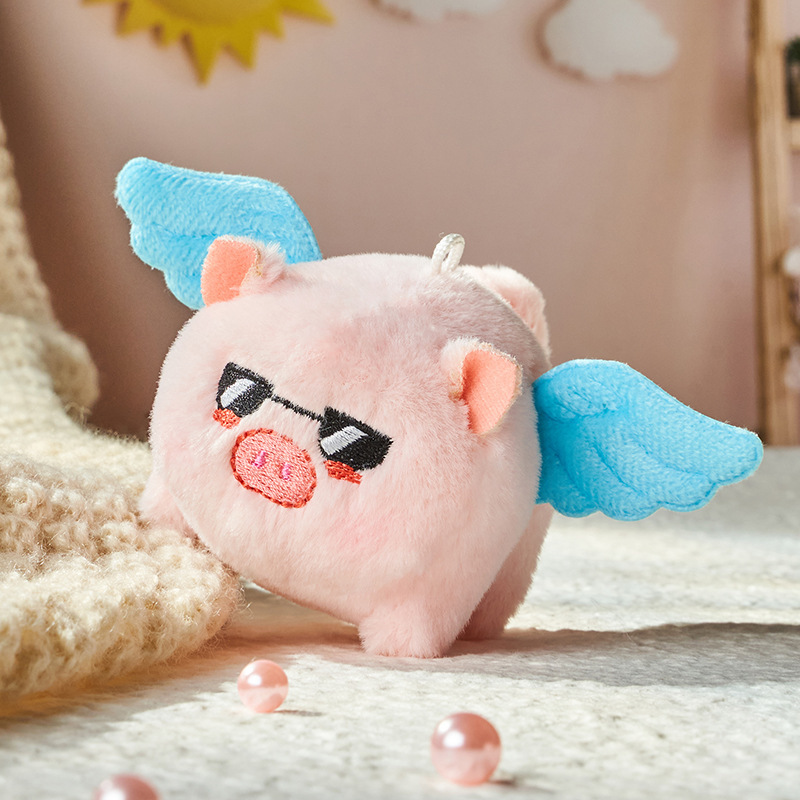 Sunglasses blue wings little flying pig