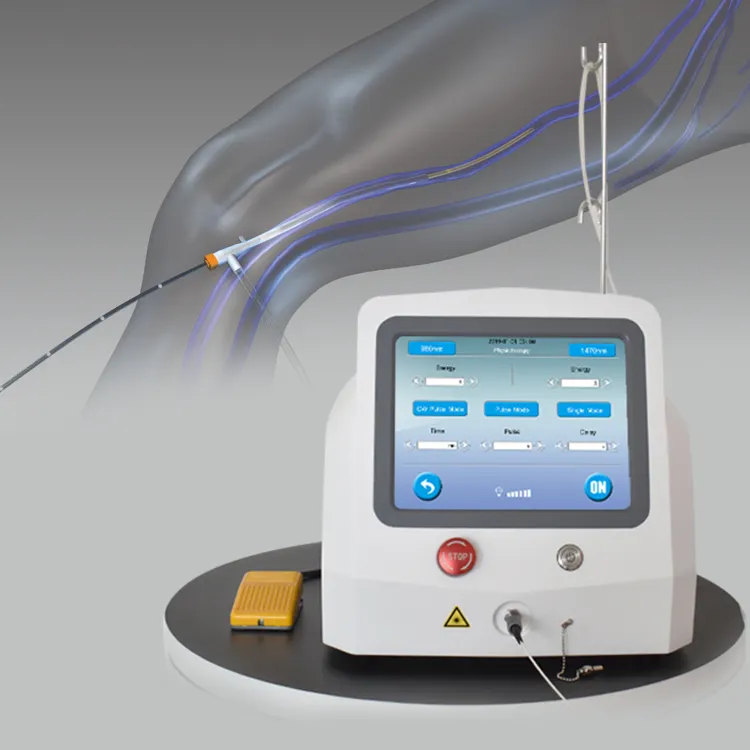 2024 nóng bán endovenous máy laser 1470nm Diode máy laser loại bỏ giãn tĩnh mạch