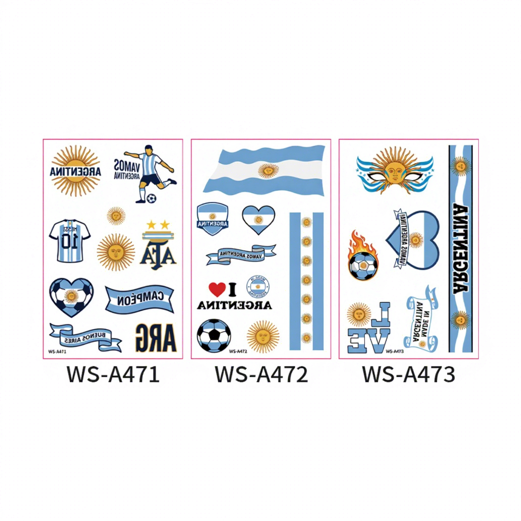 Bandera argentina ws-a471-473-3 piezas/juego