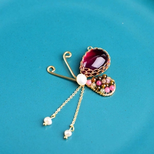 Collana placcata oro opale in ottone, collana con gabbia di cristallo gatto - Product Image 5