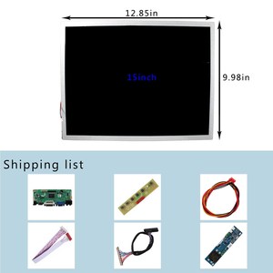 Pantalla Lcd 30Pin Lvds Monitor de 15 pulgadas 15 "1024X768 Pantalla de publicidad con placa de controlador M.Nt68676