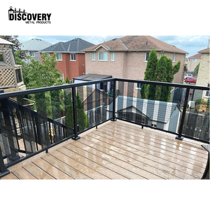 Alüminyum korkuluk balkon/teras cam korkuluk modern tasarım alüminyum korkuluk balkon cam korkuluk ile veya çerçeve olmadan - Product Image 1