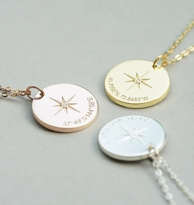 Thép Không Gỉ Tùy Chỉnh Món Quà Tốt Nghiệp Cá Nhân La Bàn Phối Hợp Vòng Cổ Với Zircon Có Ý Nghĩa Của Mẹ Món Quà Ngày - Product Image 5