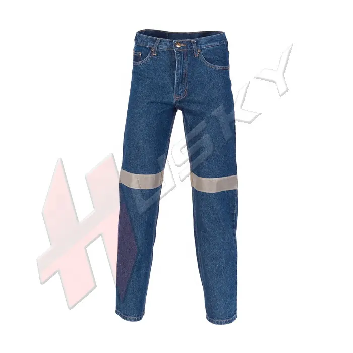 2020 New Design Construction/Roadway Hi-Vis Safety Jeans Pant men safety reflective safety Pant /hi vis workwear