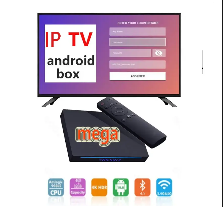 Teste grátis de TV IP Trex, suporte para TV IP M3U, assinatura de 12 meses, suporte para painel de revendedor de TV IP mega cristal Ott