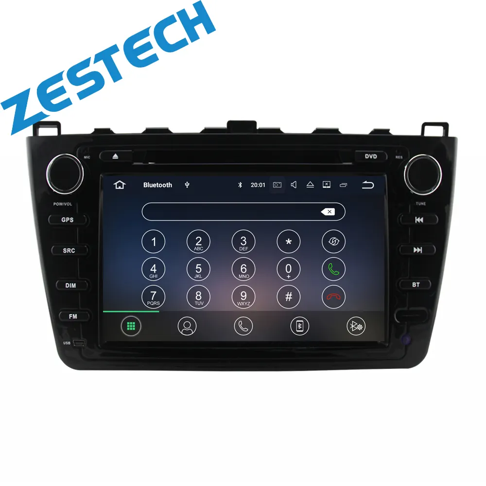 Unité centrale avec lecteur DVD, navigation GPS, et Radio, pour Mazda 6 Ruiyi Ultra 2008 2009 2010 2011 2012, Android 10, Octa Core, 4 go + 32 go, 2 din