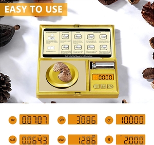 Mini kỹ thuật số vàng gram cân bằng Quy mô 0.01g 0.1g kỹ thuật số túi đồ trang sức ABS nhựa 100g LCD điện tử Trọng lượng đo - Product Image 2