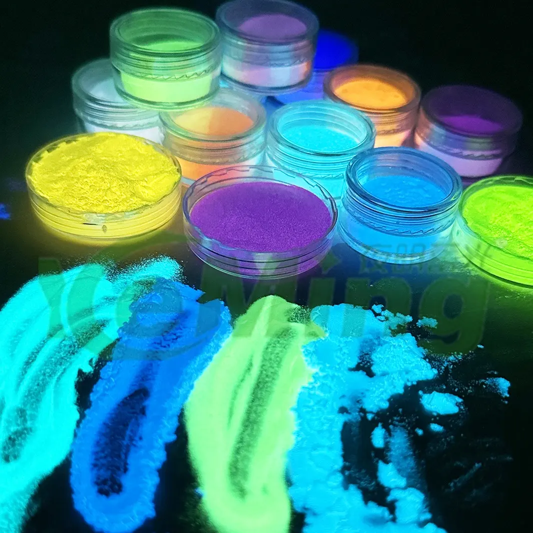 Fabricante pigmento luminiscente polvo brillante pigmento fotoluminiscente para revestimiento de tintas de resina polvo que brilla en la oscuridad