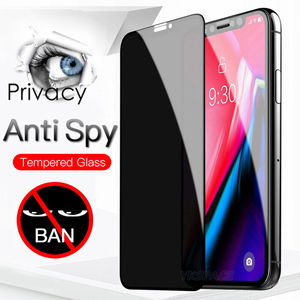 Anti-spy temperli cam IPhone 16 15 13 11 14Pro Max tam kapak ekran koruyucu koruyucu iPhone X XS Max XR cam - Product Image 1