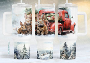 แก้วสแตนเลส40 oz สินค้าใหม่ของขวัญไข่อีสเตอร์รูปกระต่ายหูกระต่าย40 oz ถ้วยพร้อมที่จับและหลอด - Product Image 6