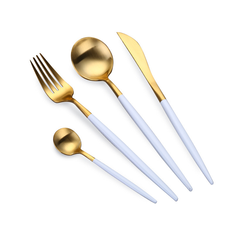 Gold+white handle
