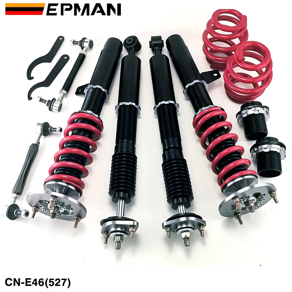 EPMAN คอยโอเวอร์สปริงสตรัทแข่งช่วงล่างคอยโอเวอร์ชุดโช้คอัพสําหรับ 01-05 BMW E46 330i/330Ci/330xi CN-E46(527)