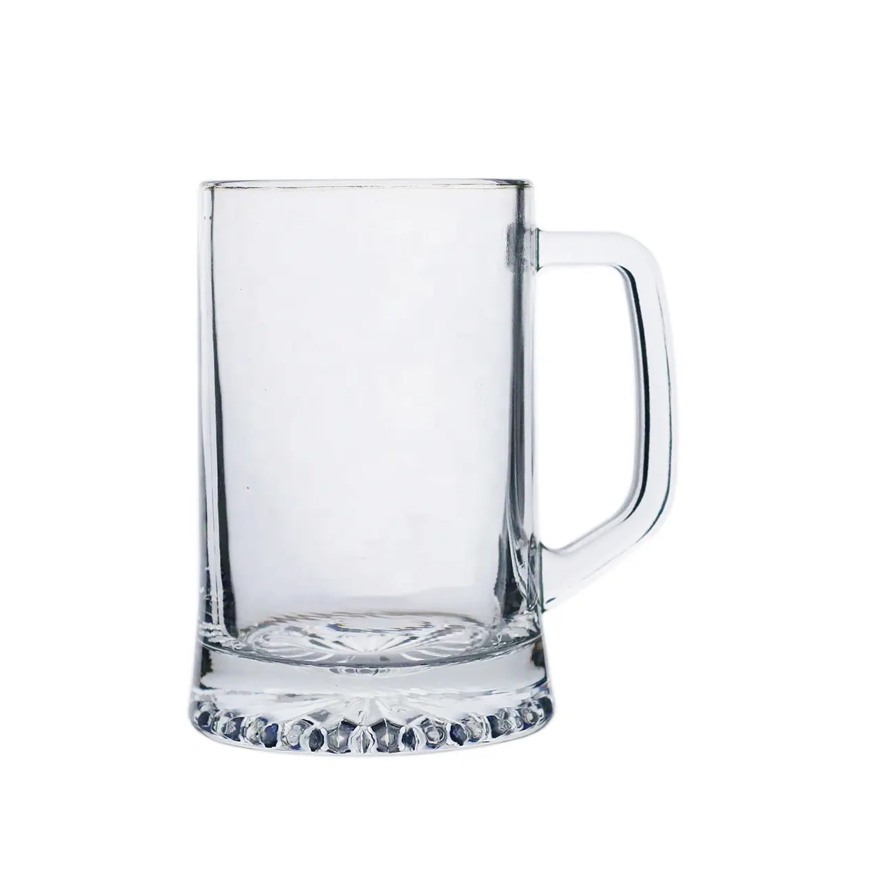 Boccale di birra in vetro con fondo diamantato in vetro per birra
