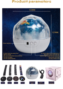 星空回転LEDナイトライト子供寝室スターナイトライトムーンライトキッズギフトランプ