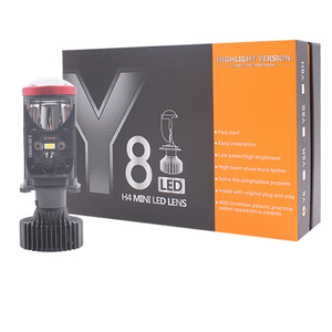 Fsylx ไฟ LED Y8ส่องสว่างสูง H4มินิโปรเจคเตอร์เลนส์ Bi-LED โปรเจคเตอร์ไฟหน้า H4 LED CANbus 80W สำหรับรถยนต์ - Product Image 1