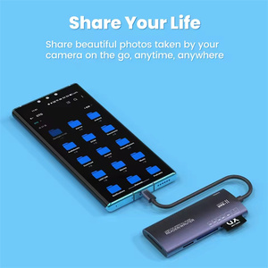 6 in 1 kart okuyucu USB tip C SD TF CF MS M2 XD kart okuyucu adaptörü yüksek hızlı USB C bellek CardReader için Laptop aksesuarları - Product Image 4