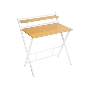 Escritorio plegable moderno para ordenador portátil, mesa plegable de 2 niveles con marco de Metal y madera de primera calidad, sin montaje - Product Image 6