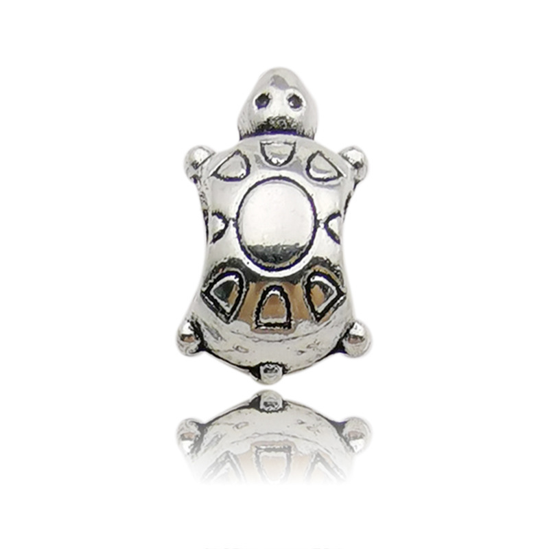 1Perles à gros trous Ocean Turtle9x9x14-Trou4.5-1.8g-8802