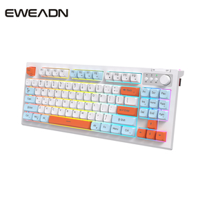 EWEADN Custom Logo 2.4Ghz Quiet Wireless Gaming <strong>Keyboard</strong> 87Keys Membrane <strong>with</strong> USB Interface Waterproof for <strong>Desktop</strong> - Product Image 1