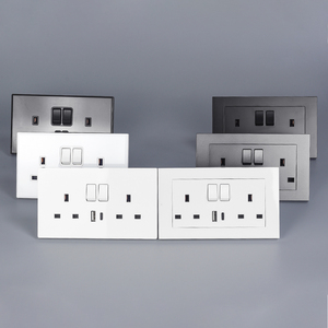 Hochwertige moderne 146 Dual Triple Port Dual USB geschaltete Buchse Smart Home Multifunktion ale Glasscheibe buchse - Product Image 6