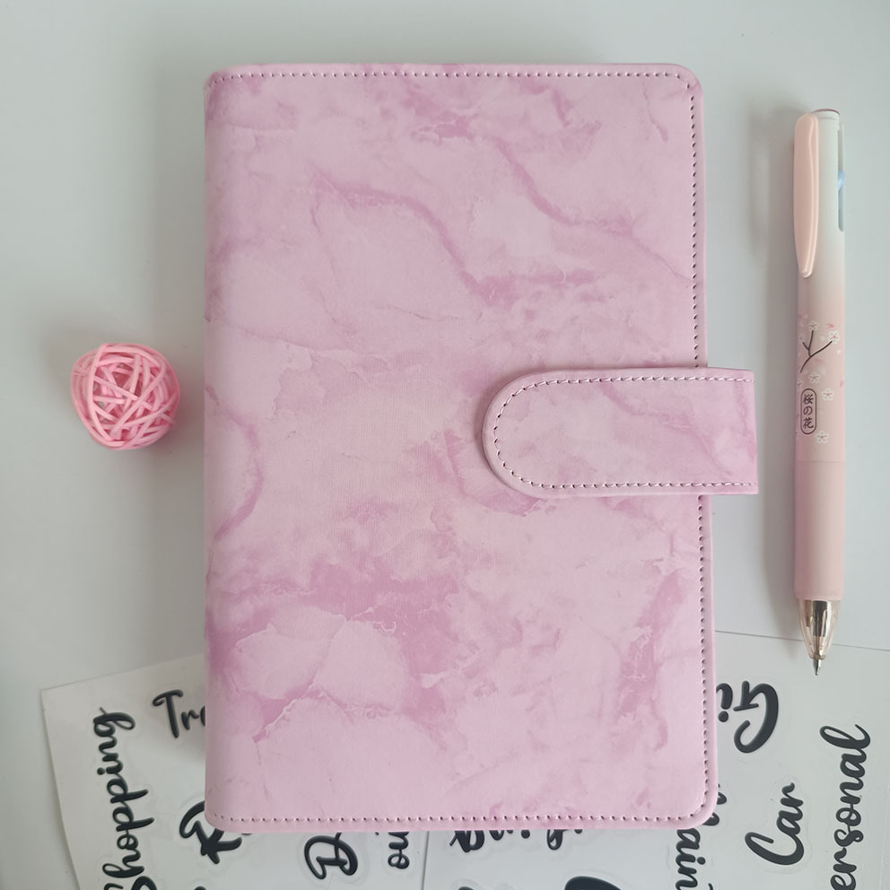 Pink Marble Binder