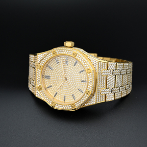 Không thấm nước sang trọng tự động hip hop Đồng hồ cơ khí với trường hợp sapphire và ban nhạc thép không gỉ cho nam giới - Product Image 3