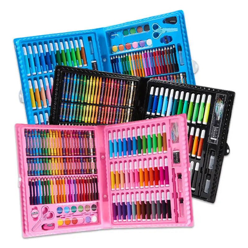 Art Set for Kids Pintura Origem Água Cores Cera Marcador Crayon Conjunto de Crianças Crayons