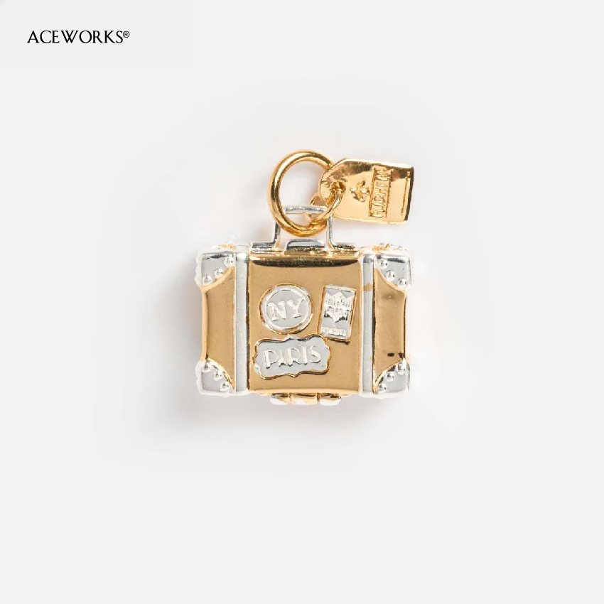 Suitcase Charm Gold