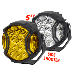 Yeni 5 inç sarı Amber LED bakla 80W araba Offroad sürüş Led 4x4 LED Spot işık bakla için yan atıcı ile UTV ATV Offroad - Product Image 1