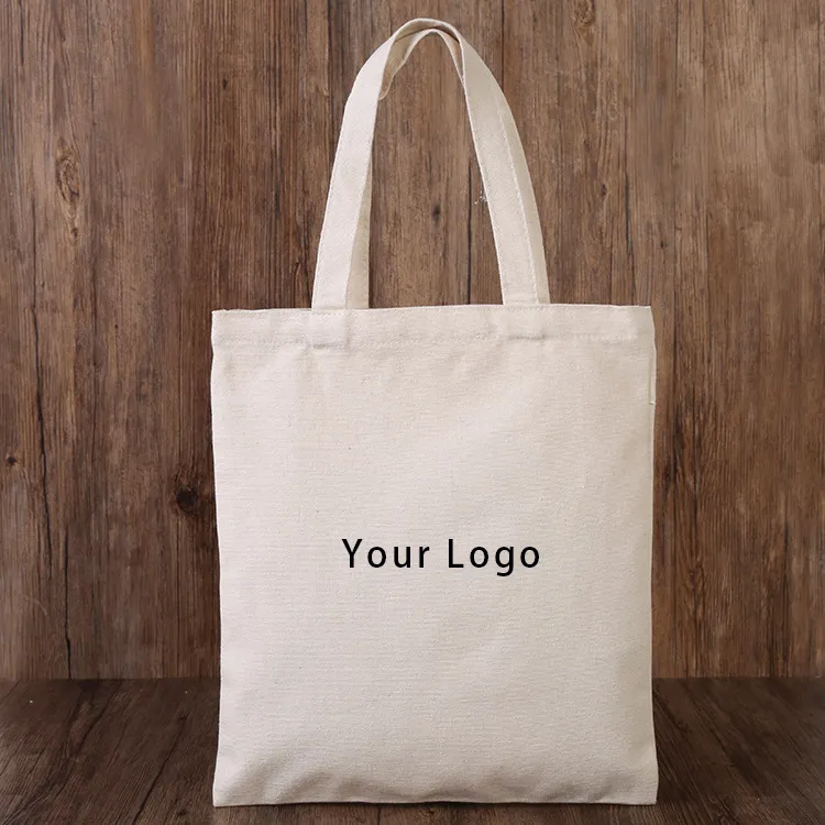 Bolso de compras de lona reutilizable, logotipo personalizado, ecológico, publicidad en blanco, promocional, de algodón