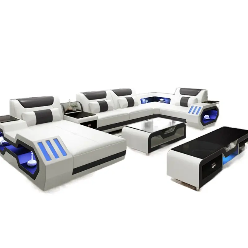 Mobili divano set moderno intelligente mobili di lusso divano componibile set a forma di l cama salotto mobili divano soggiorno divano