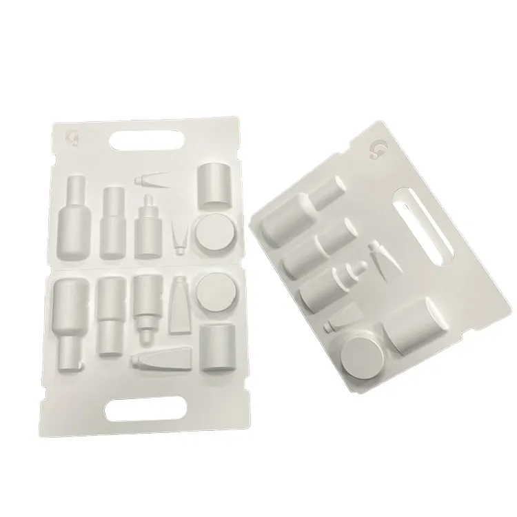 Bagaço Personalizado Fibra Moldada Embalagem Cosmetic Pack Inner Tray Pulp Insert