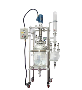 化学反応器10L 20L自動ラボガラス反応器ジャケット攪拌タンク付き凝縮逆流 - Product Image 3