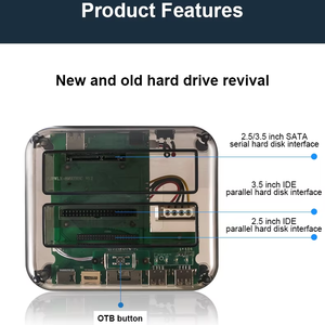 USB 3.0 çift Disk tabanı muhafaza SATA IDE 2.5 / 3.5 sabit Disk muhafazası plastik çevrimdışı SSD durumda harici HDD yerleştirme istasyonu - Product Image 5