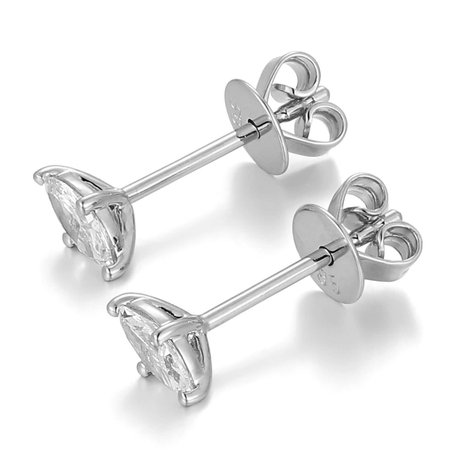 10k white gold lab diamond earring