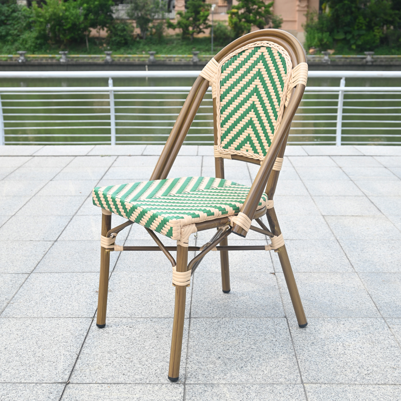 chaise imi bambou blanc vert