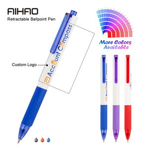 Aihao Custom Logo Triangle Barrel Plastic Ballpoint Pens Set <strong>New</strong> Arrival Smooth <strong>Writing</strong> for School Students - Product Image 3