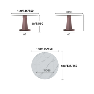 热卖圆形大理石餐桌带旋转中心大理石圆形旋转餐桌 - Product Image 6