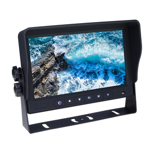 7'' TFT LCD Car Rearview Quad Split <strong>Monitor</strong> 4 Channels Video <strong>Inputs</strong> with Sunshade Anti-Glare - Product Image 3