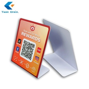 Kunden spezifischer 13,56 MHz NFC-Ständer Acryl-PVC-Chip für kontaktlosen RFID-QR-Code-Überprüfung ständer für Google Facebook-Bewertungen - Product Image 2