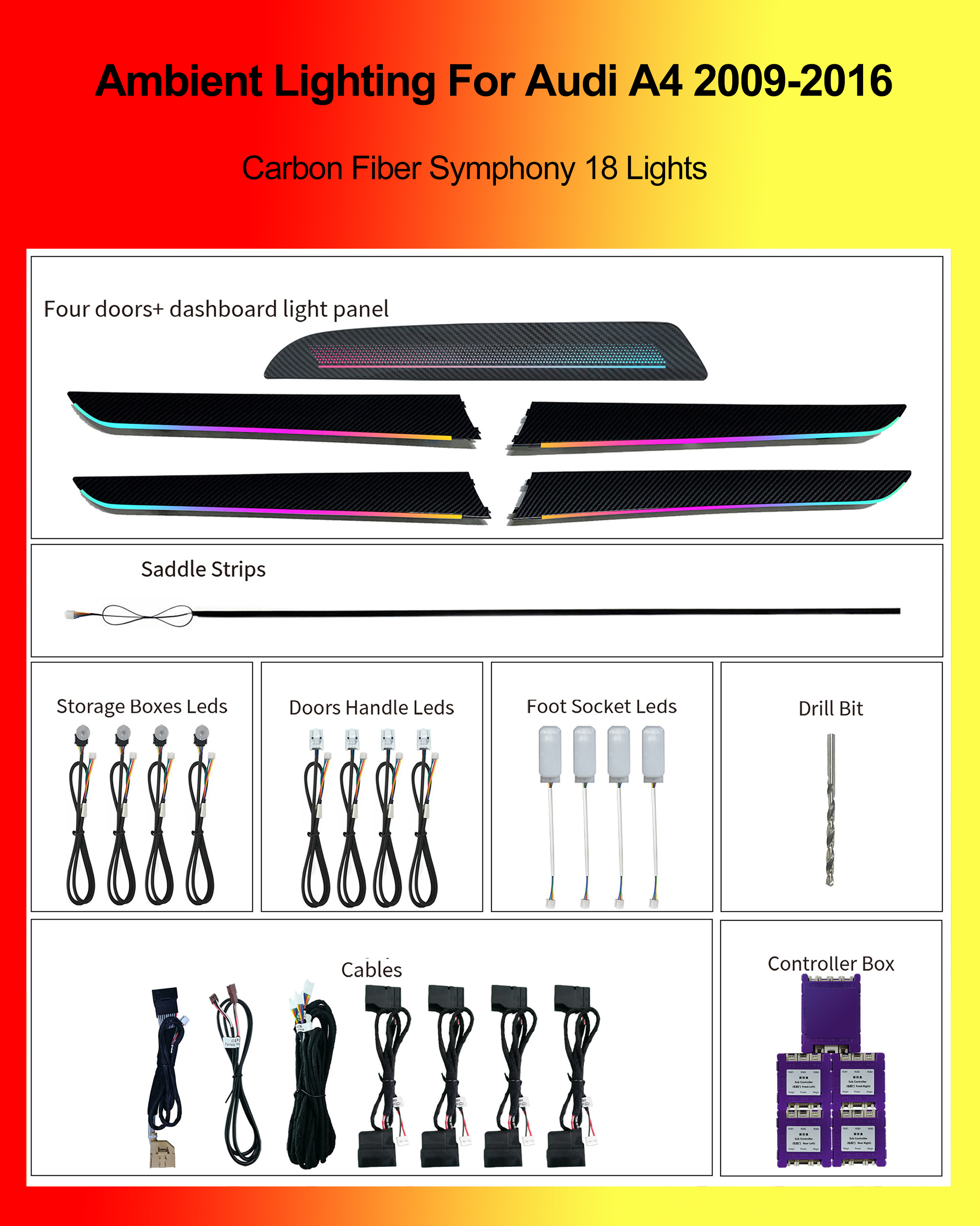 Carbon Fiber Symphony 18 Lights